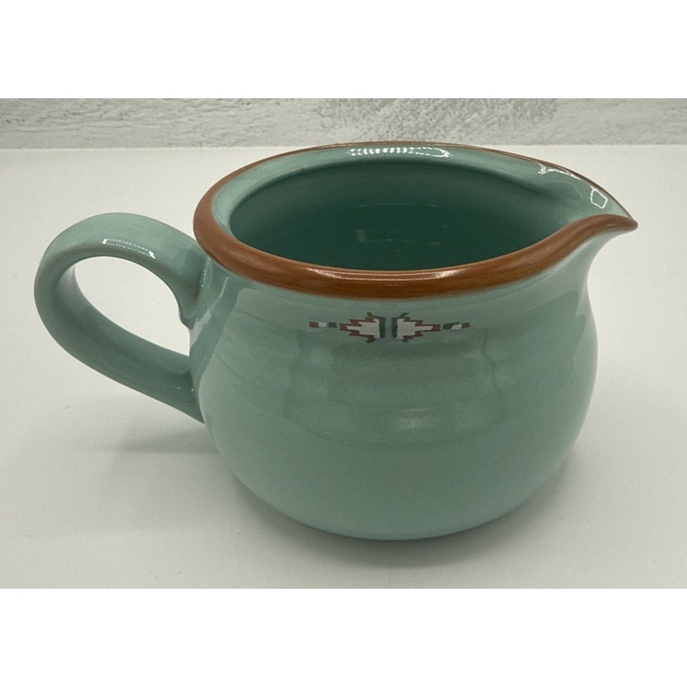 Vintage Noritake BOULDER RIDGE Creamer Gravy Boat Turquoise Southwest Aztec
